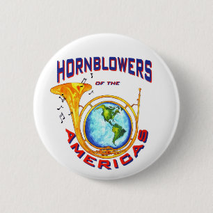 Badge Rond 5 Cm Bouton de logo de Hornblowers