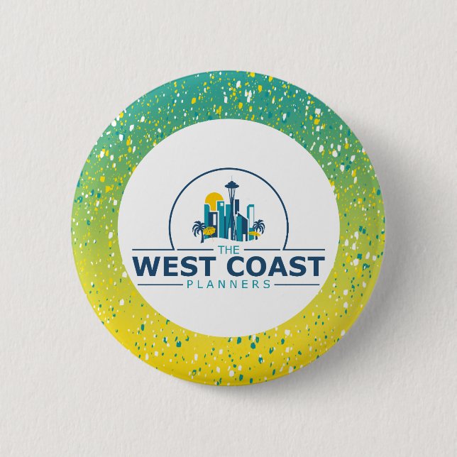 Badge Rond 5 Cm Bouton de logo de planificateurs de côte ouest (Devant)