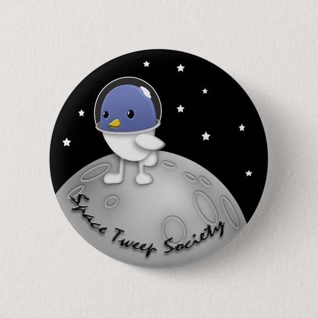 Badge Rond 5 Cm Bouton de logo de société de Tweep de l'espace (Devant)