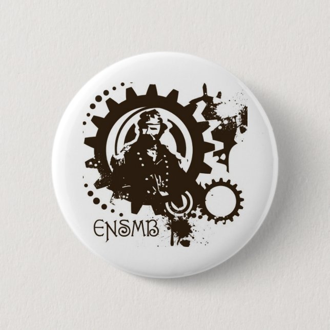 Badge Rond 5 Cm Bouton de logo d'ENSMB (Devant)