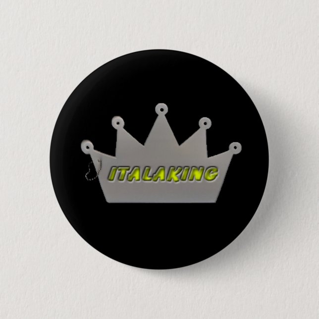 Badge Rond 5 Cm Bouton de logo d'Italaking (Devant)