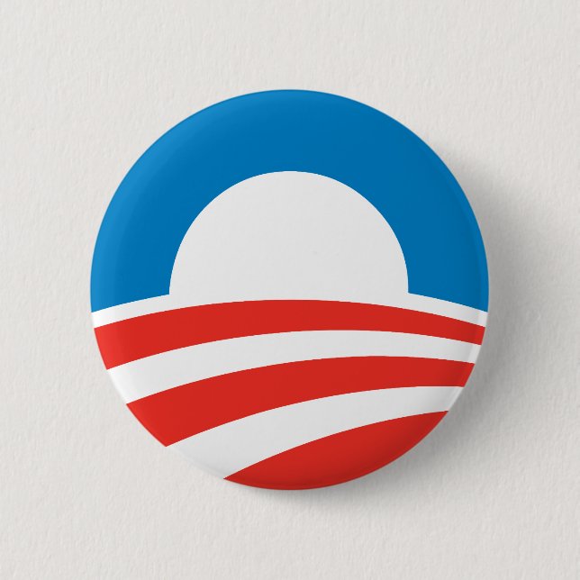 Badge Rond 5 Cm Bouton de logo d'Obama (Devant)