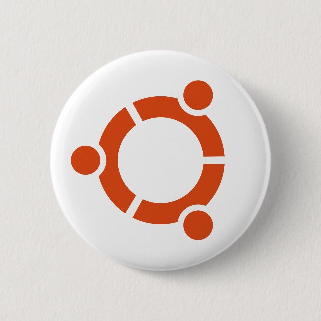 Badge Rond 5 Cm Bouton de logo d'Ubuntu (Devant)