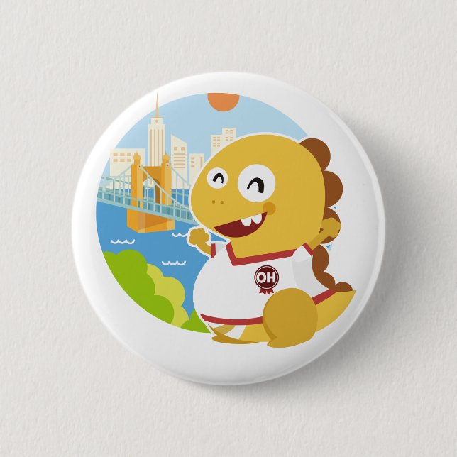 Badge Rond 5 Cm Bouton de l'Ohio VIPKID (Devant)