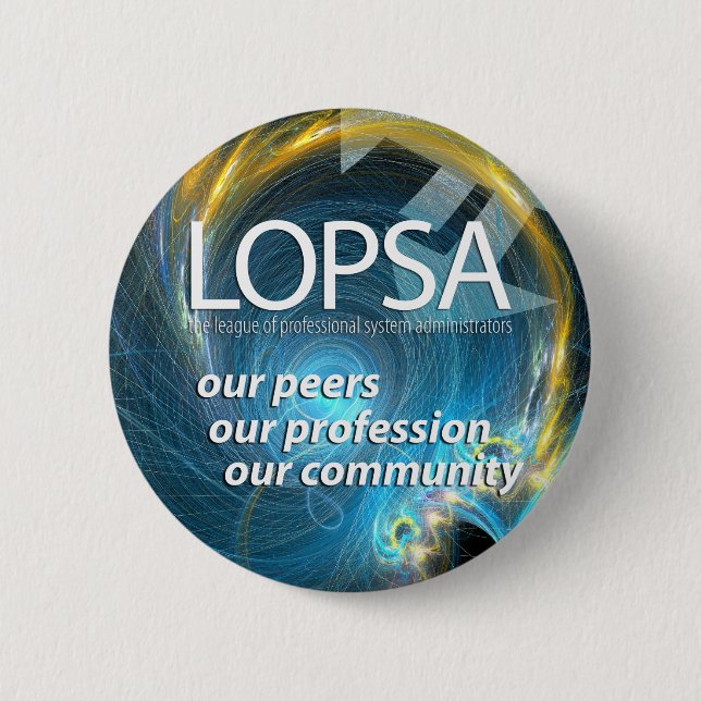 Badge Rond 5 Cm Bouton de LOPSA (Devant)