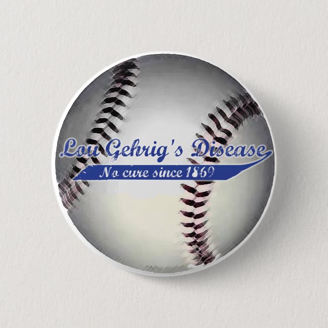 Badge Rond 5 Cm Bouton de Lou Gehrig's Disease (Devant)