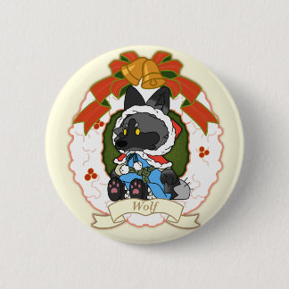 Badge Rond 5 Cm bouton de loup