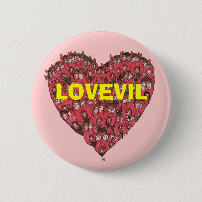Badge Rond 5 Cm Bouton de Lovevil (Devant)