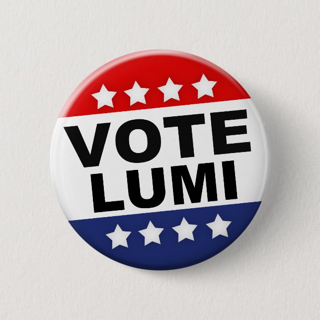 Badge Rond 5 Cm Bouton de Lumi de vote (Devant)
