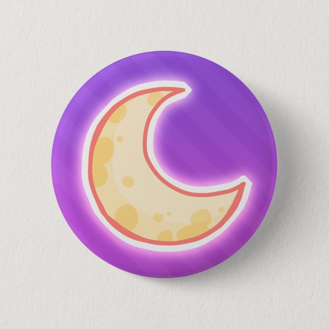Badge Rond 5 Cm Bouton de lune (Devant)