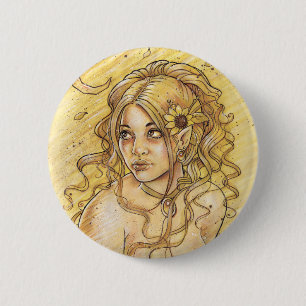 Badge Rond 5 Cm Bouton de lune d'été