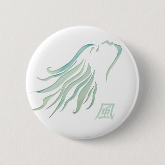 Badge Rond 5 Cm Bouton de lutin de vent