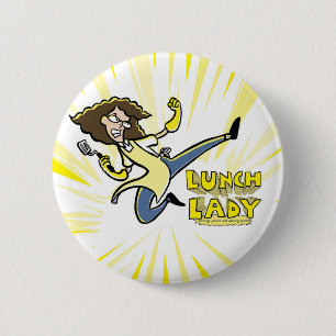Badge Rond 5 Cm Bouton de Madame de déjeuner