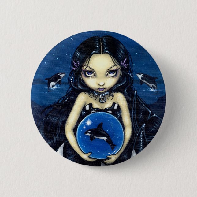 Badge Rond 5 Cm Bouton "de magie d'orque" (Devant)