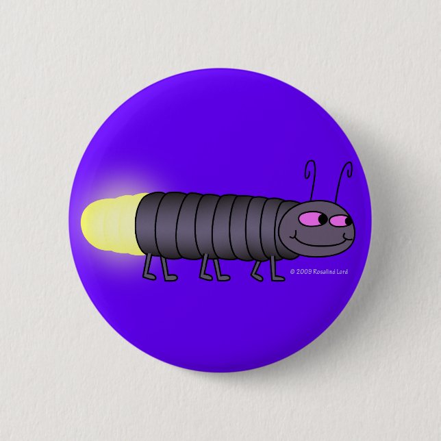 Badge Rond 5 Cm Bouton de marche de Glowworm (Devant)