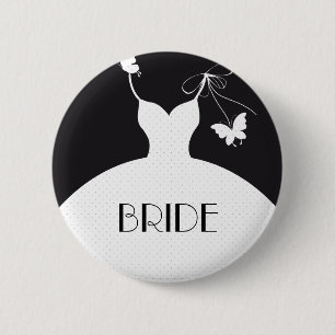 Badge Rond 5 Cm Bouton de mariage de jeune mariée