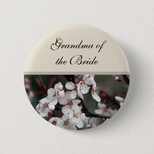 Badge Rond 5 Cm bouton de mariage fleur de prunier