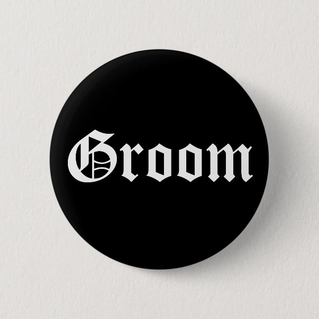 Badge Rond 5 Cm Bouton de marié (Devant)