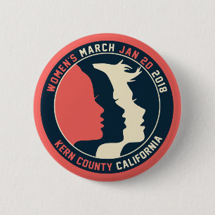 Badge Rond 5 Cm Bouton de mars Kern des femmes