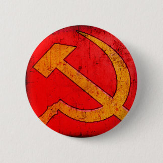 Badge Rond 5 Cm Bouton de marteau et de faucille de l'URSS de
