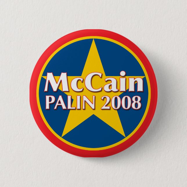 Badge Rond 5 Cm Bouton de McCain-Palin (Devant)