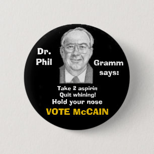 Badge Rond 5 Cm Bouton de McCain/Phil Gramm