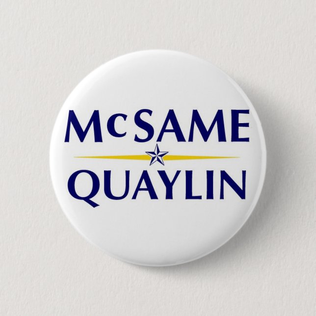 Badge Rond 5 Cm Bouton de McSame-Quaylin (blanc) (Devant)