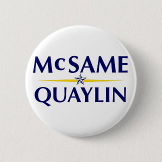 Badge Rond 5 Cm Bouton de McSame-Quaylin (blanc)