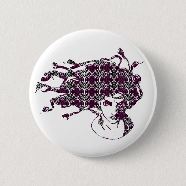 Badge Rond 5 Cm Bouton de MÉDUSE (Devant)