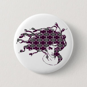 Badge Rond 5 Cm Bouton de MÉDUSE