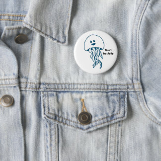 Badge Rond 5 Cm Bouton de Méduse Ridicule