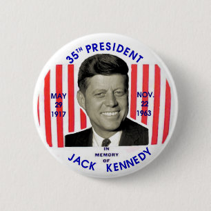 Badge Rond 5 Cm Bouton de mémorial de Jack Kennedy