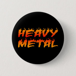 Badge Rond 5 Cm Bouton de métaux lourds du feu