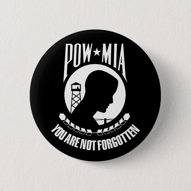 Badge Rond 5 Cm Bouton de MIA de prisonnier de guerre (Devant)