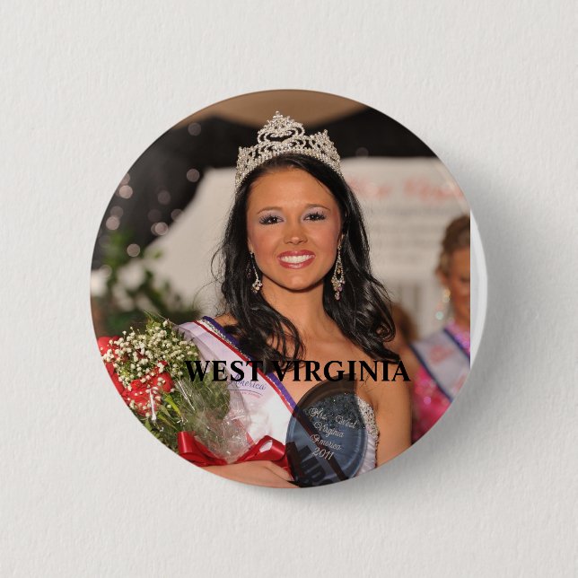 Badge Rond 5 Cm Bouton de Mme la Virginie Occidentale (Devant)