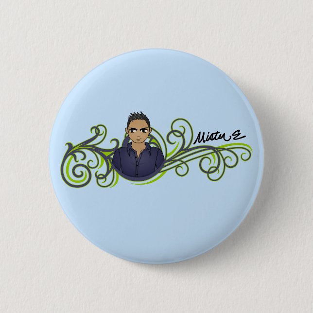 Badge Rond 5 Cm Bouton de "Monsieur E" (Devant)