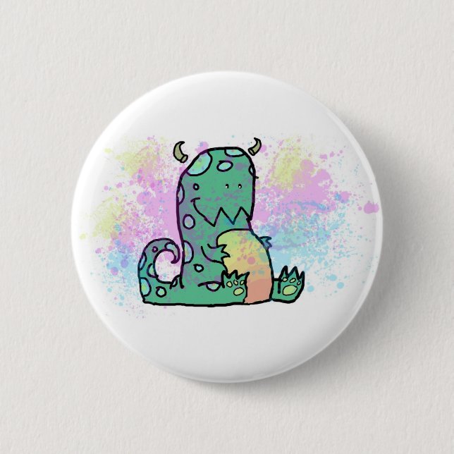 Badge Rond 5 Cm Bouton de monstre de sorbet (Devant)