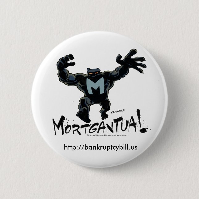 Badge Rond 5 Cm Bouton de Mortgantua (Devant)