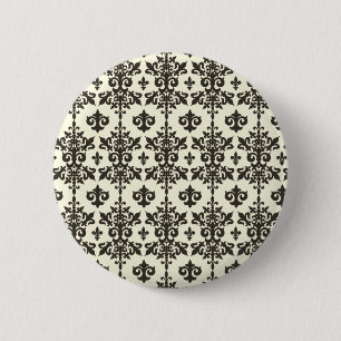 Badge Rond 5 Cm Bouton de motif de Fleur