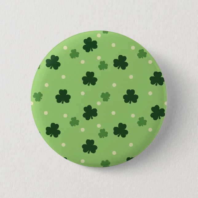 Badge Rond 5 Cm Bouton de motif de shamrock (Devant)