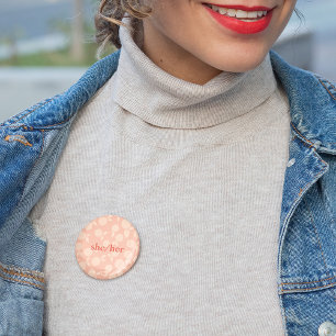 Badge Rond 5 Cm Bouton de motif tangerine abstrait