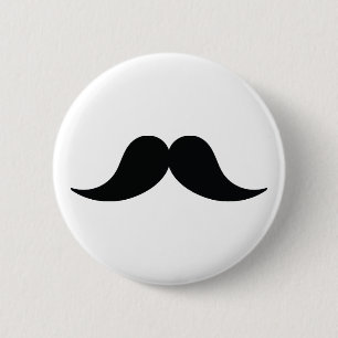 Badge Rond 5 Cm Bouton de moustache