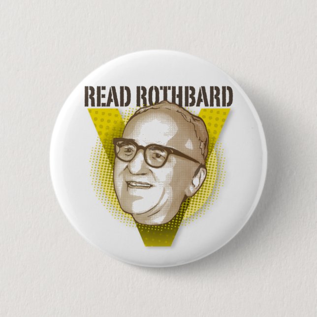 Badge Rond 5 Cm Bouton de Murray Rothbard (Devant)