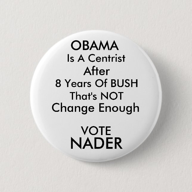 Badge Rond 5 Cm Bouton de Nader (Devant)