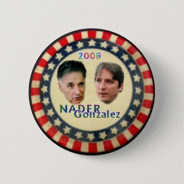 Badge Rond 5 Cm Bouton de Nader/Gonzalez (Devant)