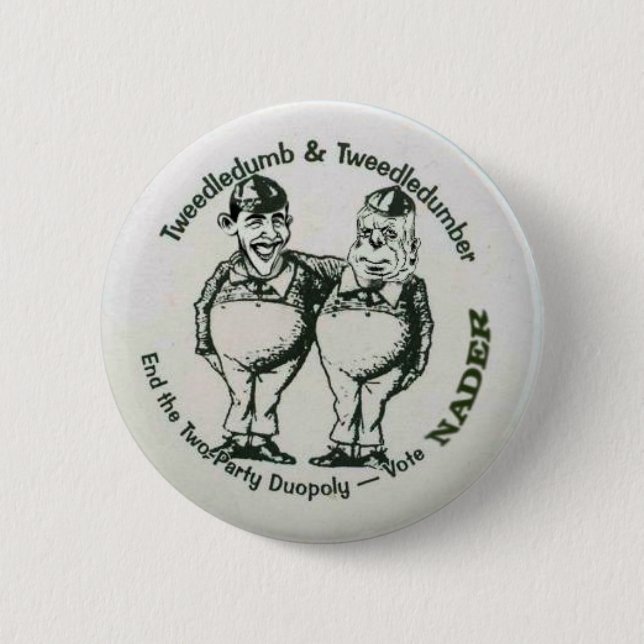 Badge Rond 5 Cm Bouton de Nader Tweedledumber (Devant)