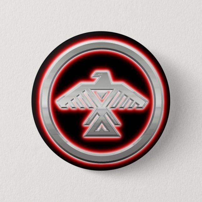 Badge Rond 5 Cm Bouton de nation d'Ojibwe (Devant)