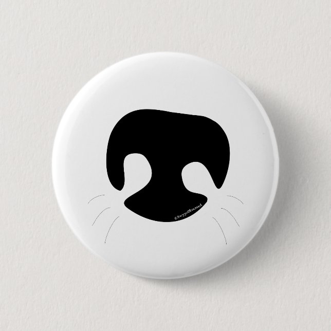 Badge Rond 5 Cm Bouton de nez de chien (Devant)