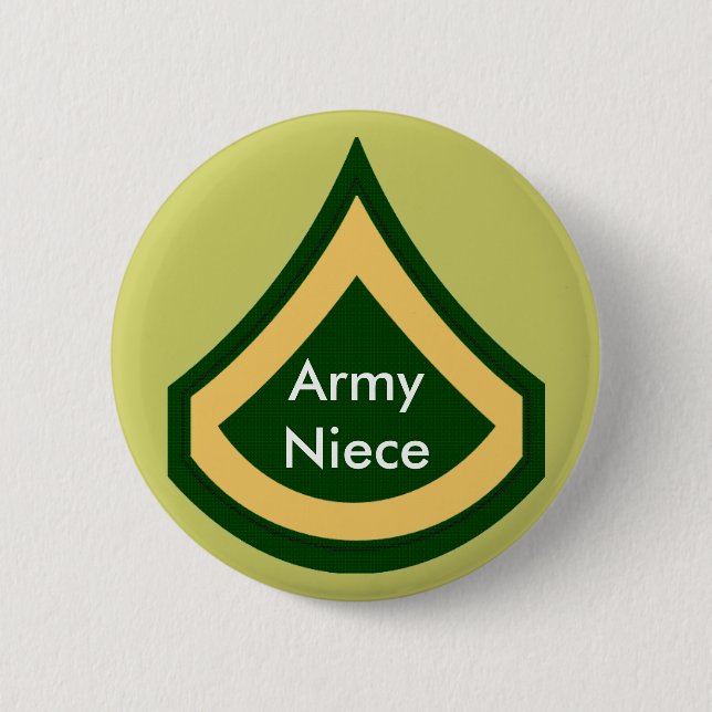 Badge Rond 5 Cm Bouton de nièce d'armée (Devant)