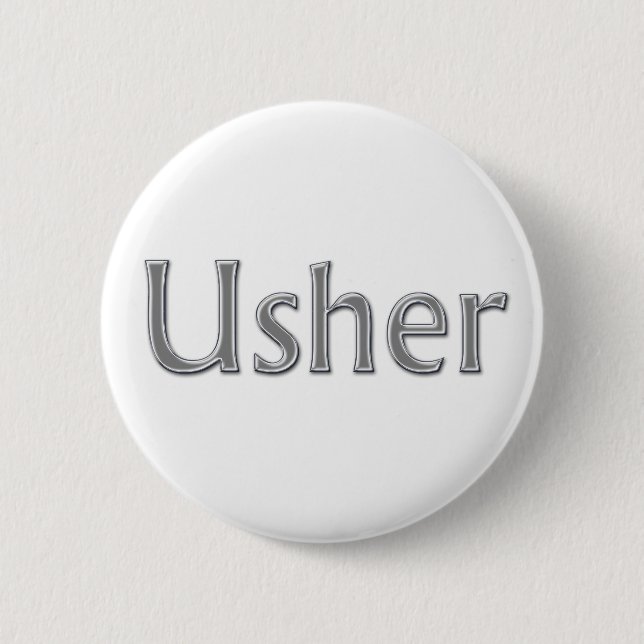 Badge Rond 5 Cm Bouton de noce d'Usher (Devant)